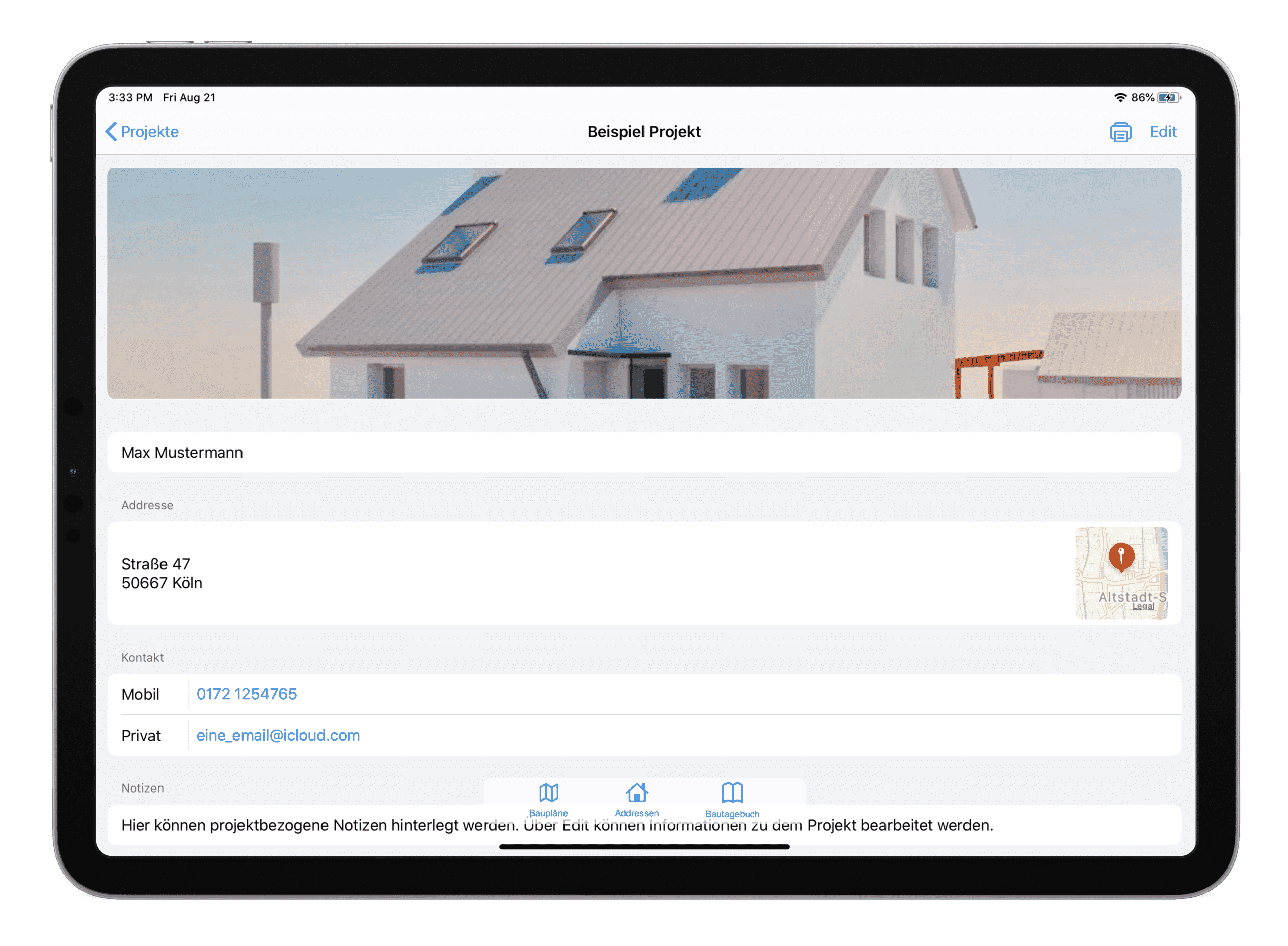 iOS Projektverwaltung